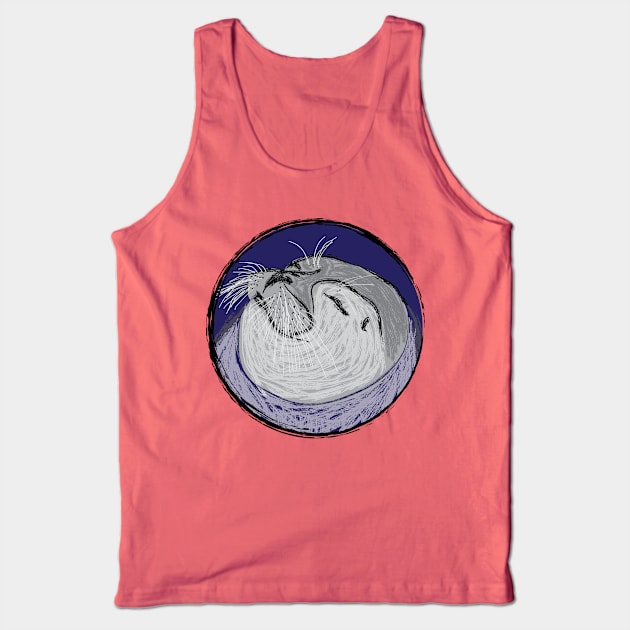 Artwork of a Happy Seal Tank Top by JDHegemann